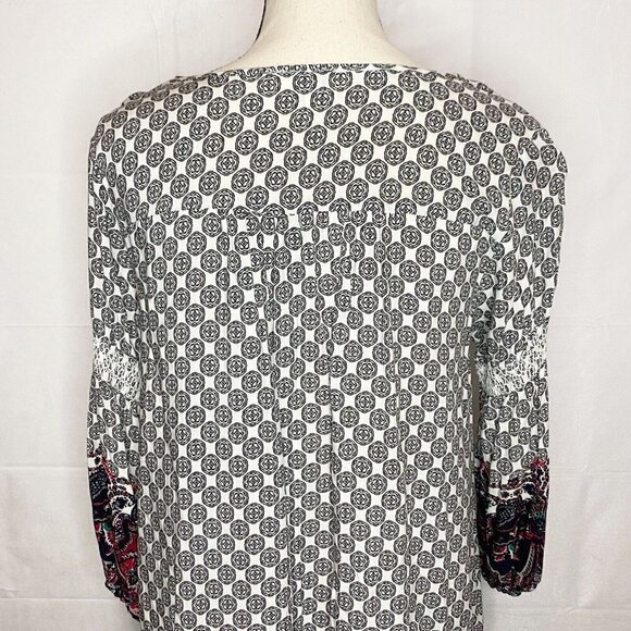 Umgee Dress Size Small Ivory Floral Embroidered Romantic Boho Flounce Lace Trim - Picture 9 of 10